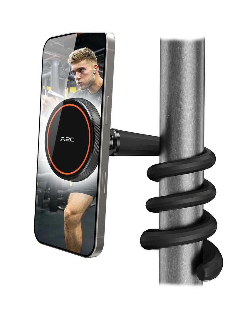 A2C Gooseneck Phone Holder Mount for iPhone 17/16/15/14/13/12 - Magnetic Stand Tabletop Clamp 360°Rotation Adjustable for Office/Home Compatible with iPhone 17 16 15 14 13 12 Mini Plus Pro Max - Image 2